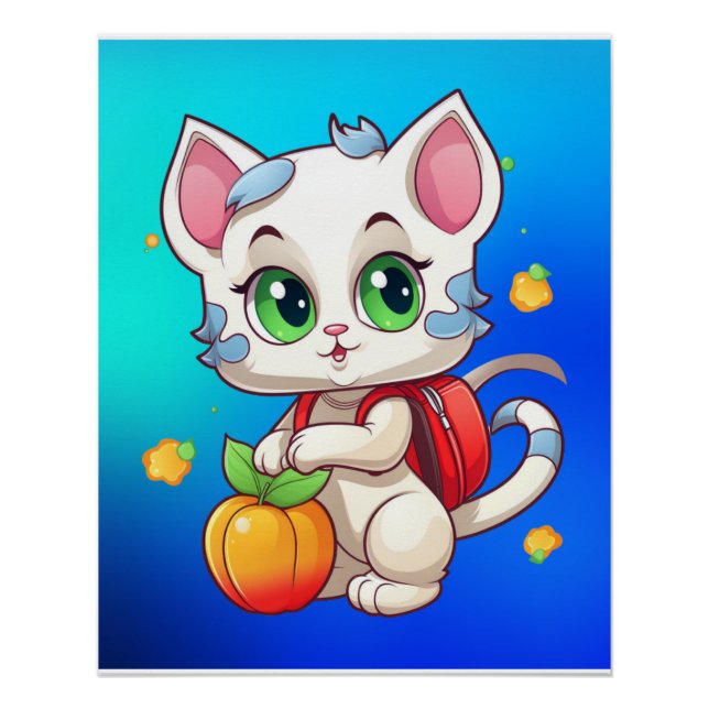 Pôster Cat Vai Para A Escola 85241 (Frente)