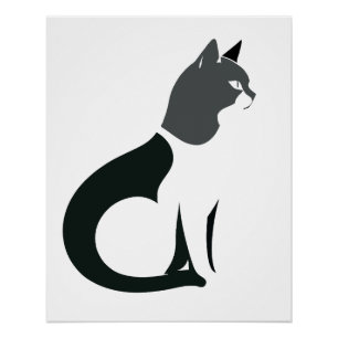 Pôster Cat Vetor Art Animal Modern Urban Graphic City