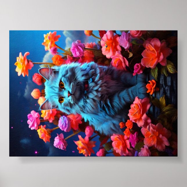 Poster Cat Wall Art para Cat Lovers (Frente)