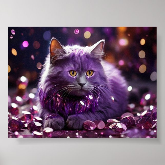 Poster Cat Wall Art para Cat Lovers (Frente)