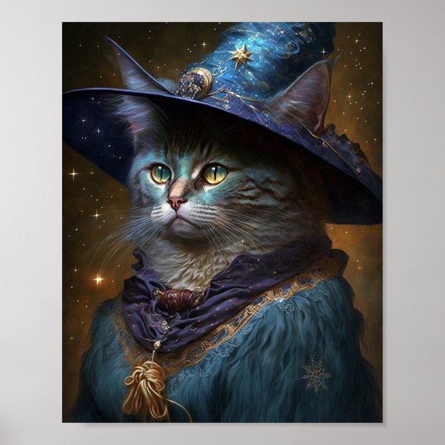 Poster Cat Witch Fantasy Art (Frente)
