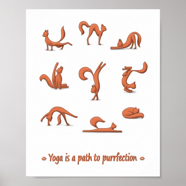 Poster Cat Yoga (Frente)