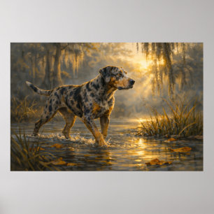 Poster Catahoula Sunrise Arte de Cachorro de Caça Pos