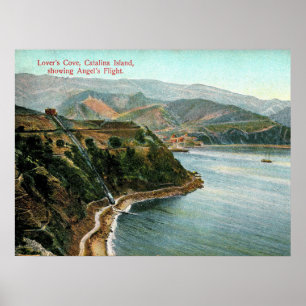 Poster Catalina Island, Lover's Cove, California Vintage