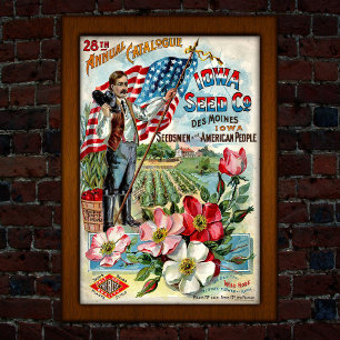 Poster Catálogo de Sementes Americano Antigo Publicitário