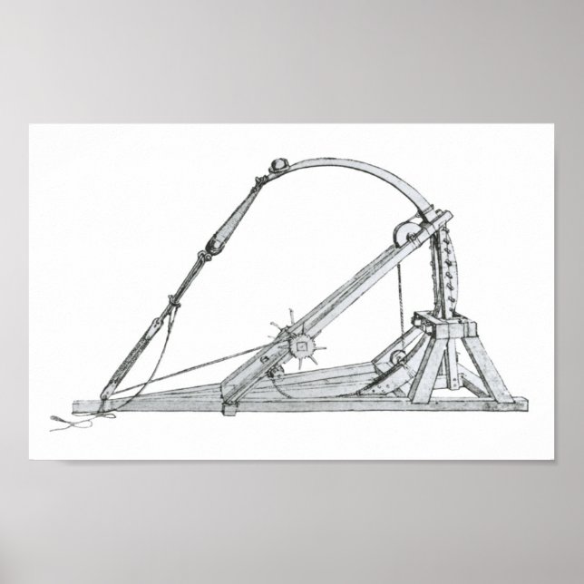 Pôster Catapult, Leonardo da Vinci (Frente)