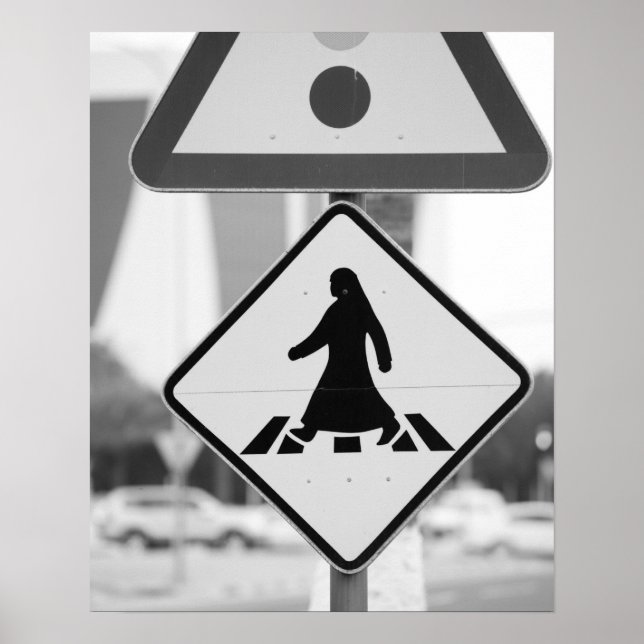 Poster Catar, Ad Dawhah, Doha. Pedestre árabe (Frente)