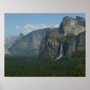 Pôster Cataratas Bridalveil e Half Dome em Yosemite