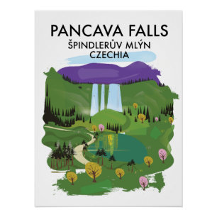 Pôster Cataratas de Pancava Špindlerův Mlýn, República Tc