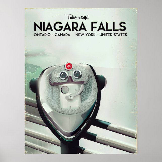 Poster Cataratas do Niágara - EUA - Canadá Cartaz de viag (Frente)