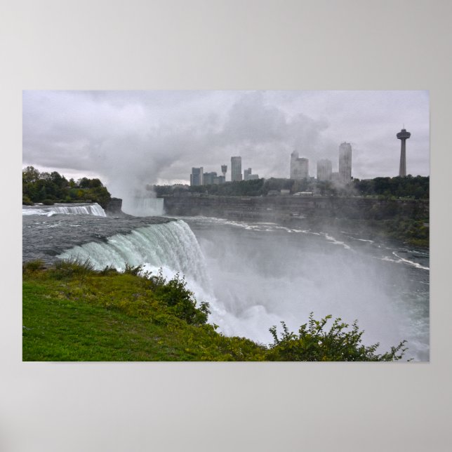 Poster Cataratas do Niágara na Névoa, Nova York (Frente)
