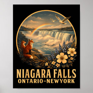 Poster Cataratas do Niágara Ontário Nova York Viagens Nat
