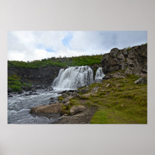 Poster Cataratas Fossarrett, Islândia