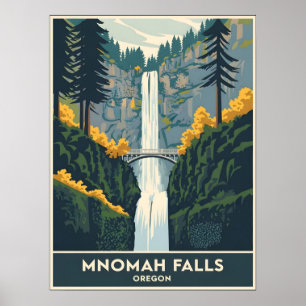 Poster Cataratas Multnomah Oregon