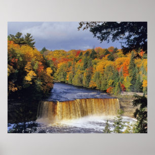 Pôster Cataratas superiores de Tahquamenon em UP Michigan