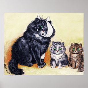Poster Catástrofe Felina, Louis Wain