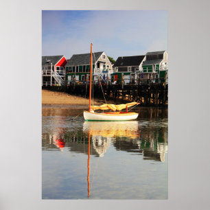 Poster Catboat e beira-rio, MÃES de Provincetown, Cape