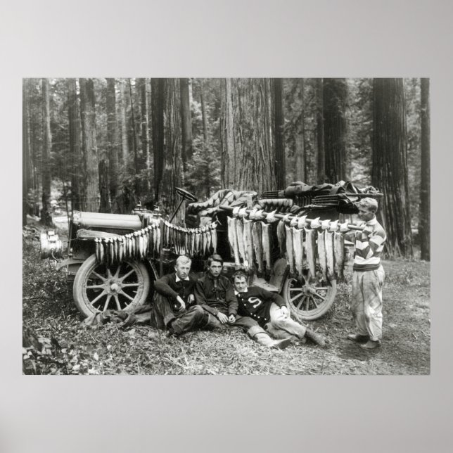 Pôster Catch do Dia na Grande Lagoa, 1908 (Frente)