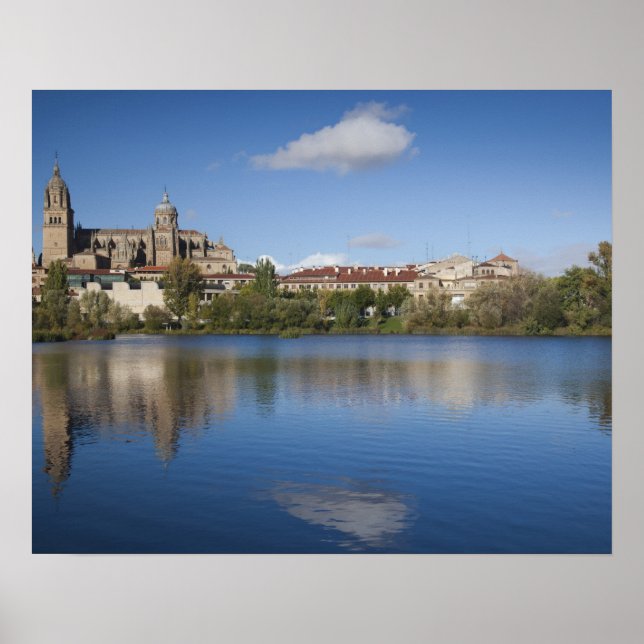 Pôster Catedrais de Salamanca e cidade (Frente)