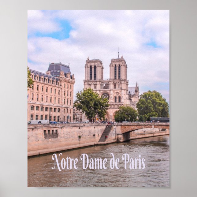 Poster Catedral Católica de Notre Dame de Paris (Frente)