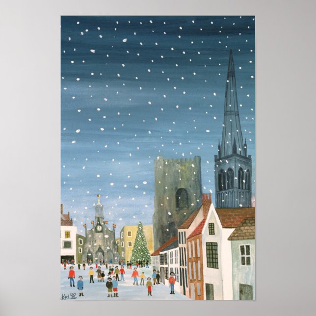 Poster Catedral Chichester A Cena de Neve (Frente)