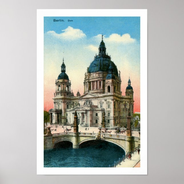 Poster Catedral de Berlim Vintage (Dom) (Frente)