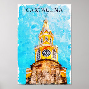 Poster Catedral de Cartagena Colômbia