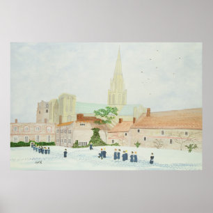 Pôster Catedral de Chichester e coro de visita