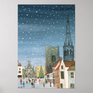 Poster Catedral de Chichester uma cena da neve