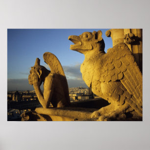 Pôster Catedral de Chimera, re-Dame, Paris, França