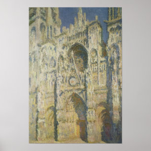 Pôster Catedral de Claude Monet Rouen na luz solar