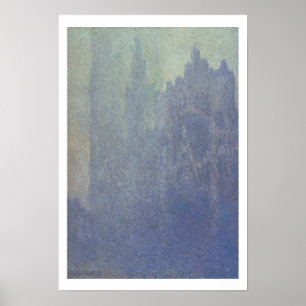 Pôster Catedral de Claude Monet   Rouen, tempo nevoento
