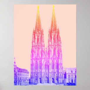 Poster Catedral de Colônia, 1911 - Kölner Dom pastel