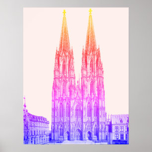 Poster Catedral de Colônia, 1911 - Kölner Dom pastel