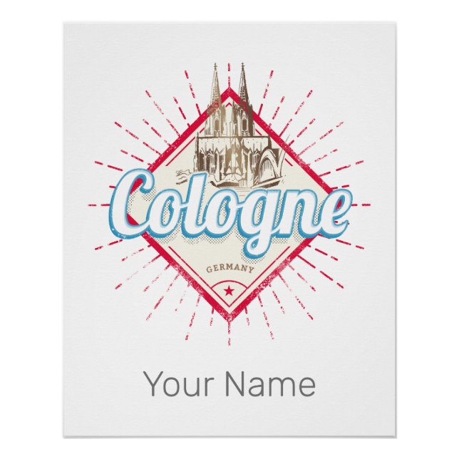Pôster Catedral de Colônia, Alemanha (Frente)