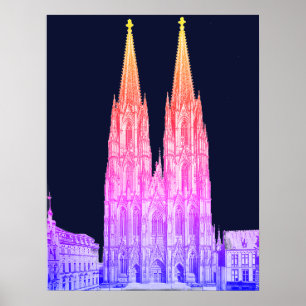 Poster Catedral de Colônia Kölner Dom Cologne Köln Coloni