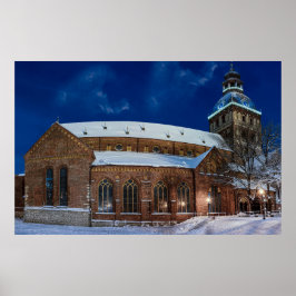 Poster Catedral de Dome na praça Dome em Riga, Letónia