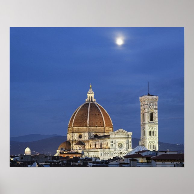 Poster Catedral de Moonrise e Florença, Basilica di (Frente)