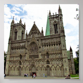 Pôster Catedral de Nidaros Trondheim Noruega