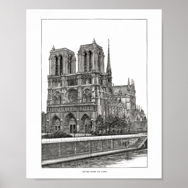 Poster Catedral de Notre Dame de Paris (Frente)