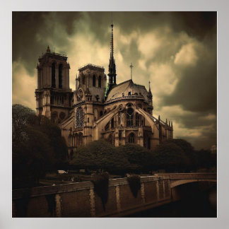 Poster Catedral de Notre Dame Spier, Paris, França