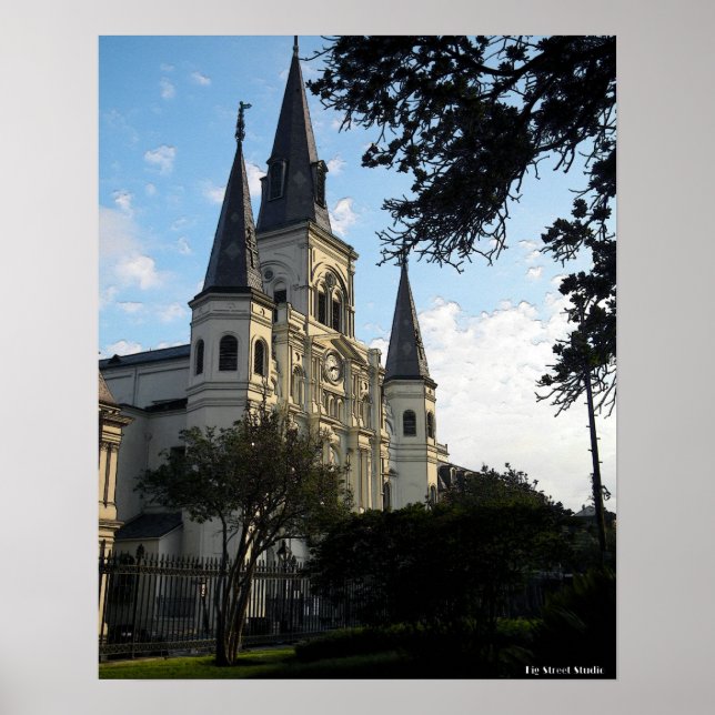 Pôster Catedral de Nova Orleans, Estilo 3D (Frente)
