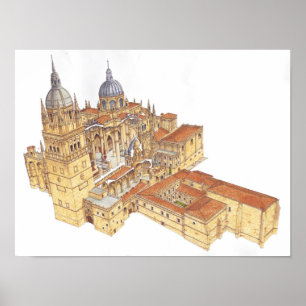Pôster Catedral de Salamanca. Espanha