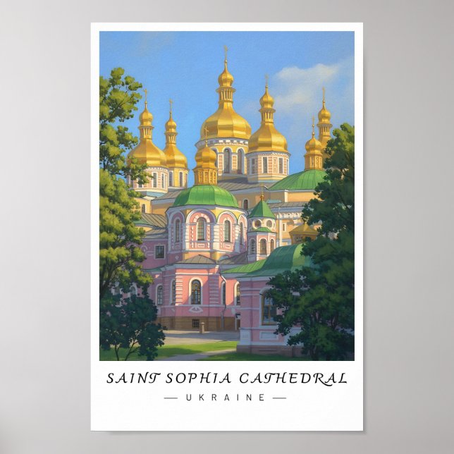Poster Catedral de Santa Sofia Ucrânia Arte de Parede, Ki (Frente)