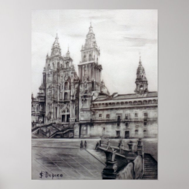 Poster Catedral de Santiago de Compostela (A Coruña) (Frente)