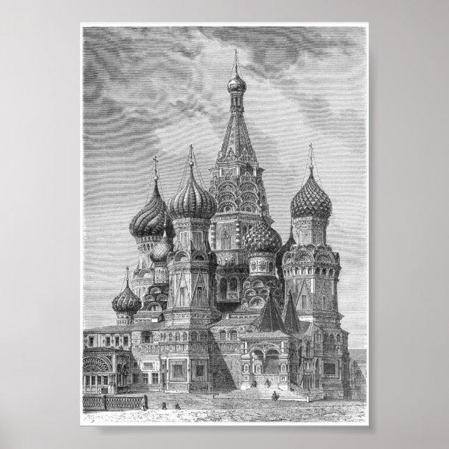 Poster Catedral de santo Basil, Moscou (Frente)