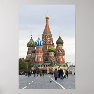 Pôster Catedral de Santo Basil. Rússia da Praça Vermelh