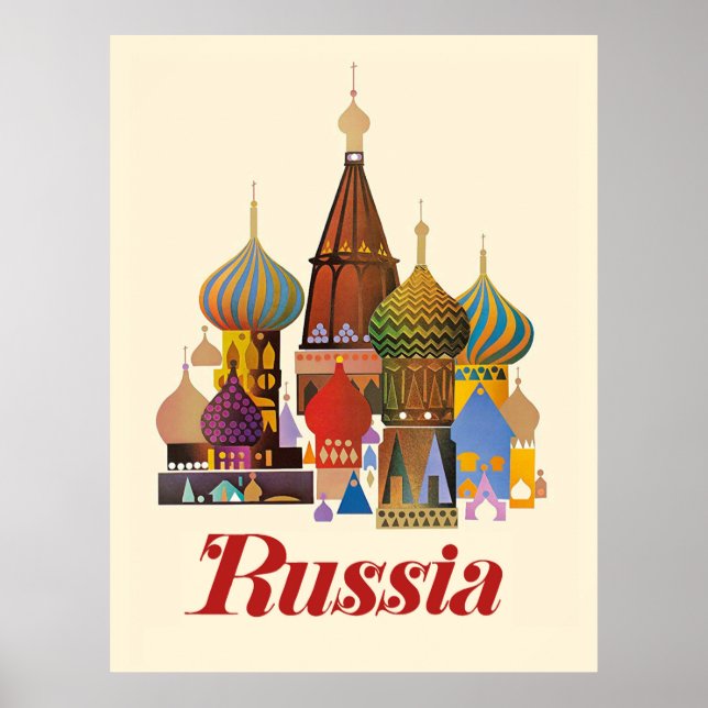 Poster Catedral de São Basílio, Moscou, Rússia (Frente)
