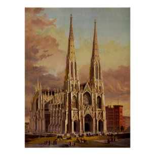 Pôster Catedral de São Patrício no centro de Manhattan