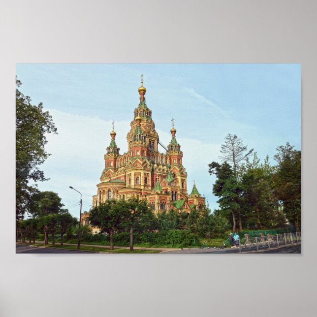 Poster Catedral de São Pedro e Paulo, Peterhof, Rússia (Frente)
